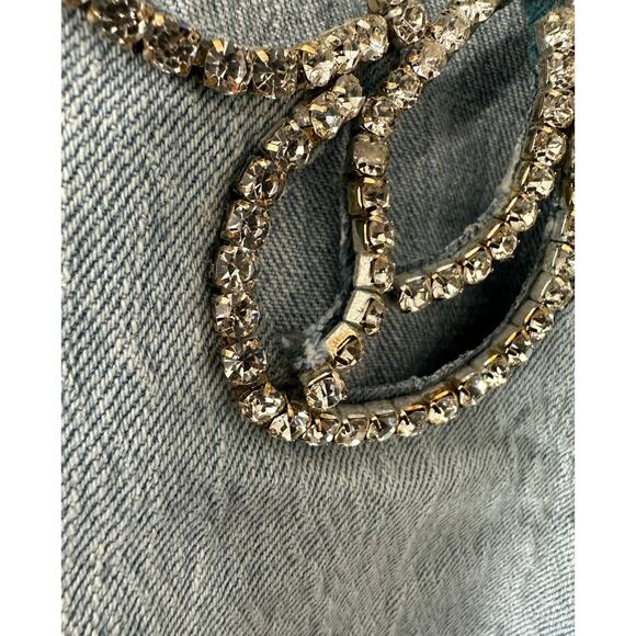 Madewell Fiore Wash Bedazzled Artsy The Curvy Perfect Vintage Jean Size 30‎ - Picture 7 of 16